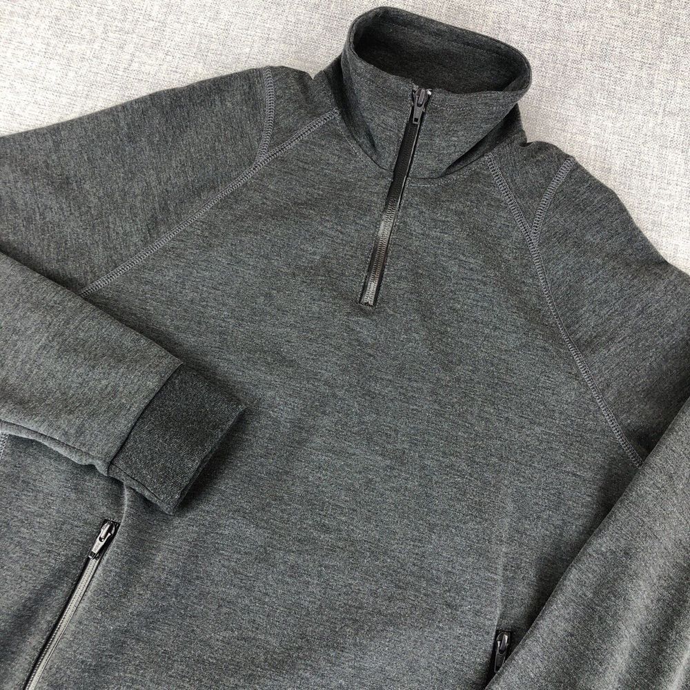 WRK Work Rest Karma‎ Mens Performance Pullover Sweater Gray 1/4 zip Medium